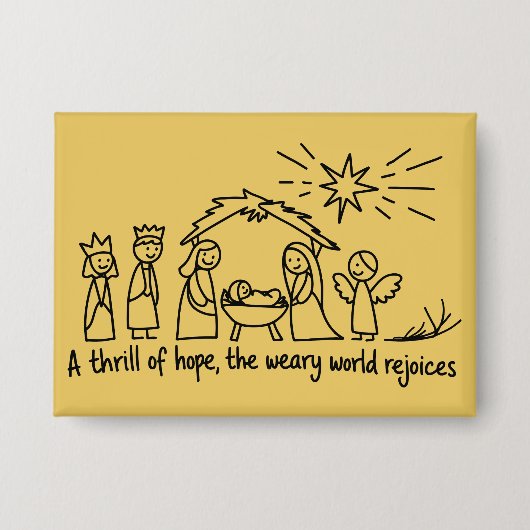 Badge Nativity Christmas Christian Family Matching (Recto)