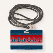 Badge Nautical design (Derrière avec lanière)