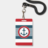 Badge Nautical design (Arrière avec lanière)