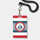 Badge Nautical design (Avant avec lanière)