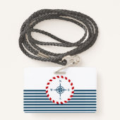 Badge Nautical design (Derrière avec lanière)