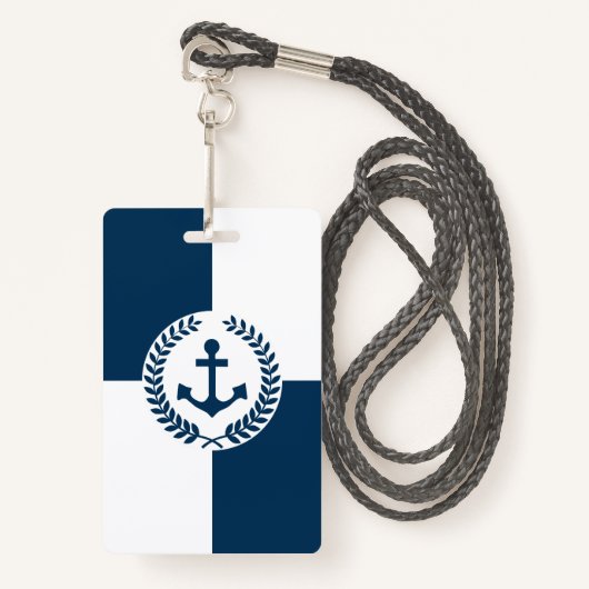 Badge Nautical themed design (Devant avec lanière)