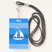 Badge Nautical themed design (Derrière avec lanière)