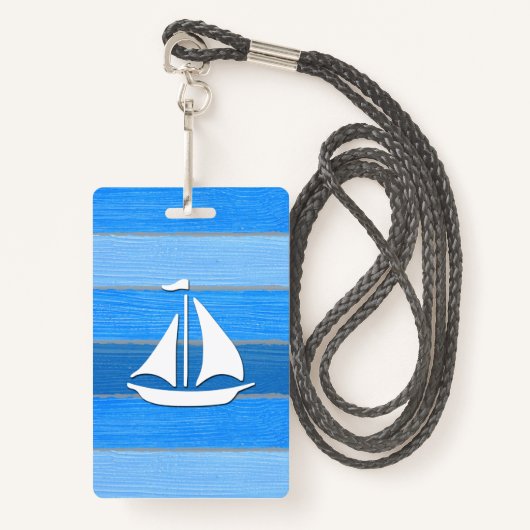 Badge Nautical themed design (Devant avec lanière)