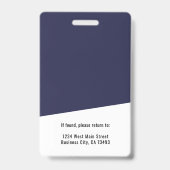 Badge Navy Blue Company Logo Employee ID (Dos)