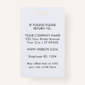 Badge Navy Blue ID Card | Custom Logo Employee Photo (Dos)