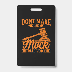 Badge Ne faites pas utiliser à l'avocat ma voix de simul