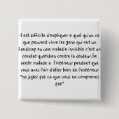 badge " ne jugez pas " vierkante button 5,1 cm (Voorkant)