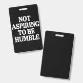 Badge Ne pas aspirer à être humble Kamala Harris féminis (Front & Back)