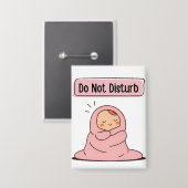 Badge Ne pas déranger - mignon comique Doodé d'humeur (Recto/Verso)