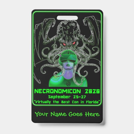 Badge Necro VR/Stone Hill 2020 sur le dos (Avant)