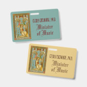 Badge NeoGothic St. Cecilia de Rome (BNG 02) Insigne (Recto et verso)