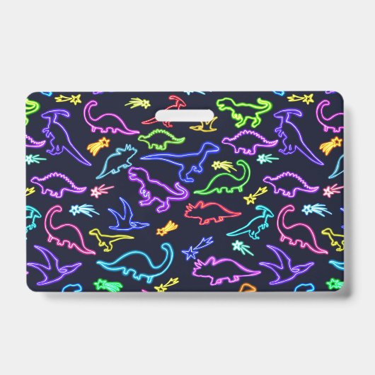 Badge Neon Dinosaures  (Avant)