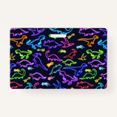 Badge Neon Dinosaures  (Dos)