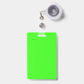 Badge Neon Green Retractable (Avant avec rétractable)
