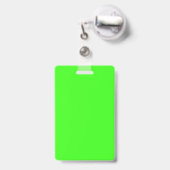 Badge Neon Green Retractable (Arrière avec rétractable)