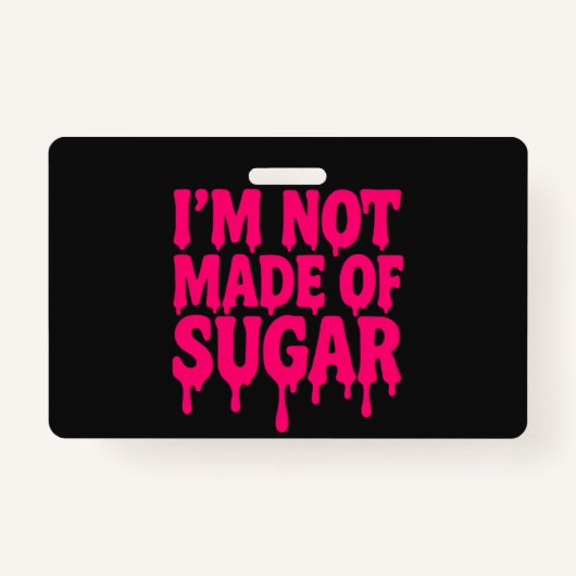 Badge Neon Pink Drip (Noir) - Personnalisable (Devant)