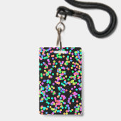 Badge Neon Speech Bubble Boy Girl Birthday Party Invitat (Back with Lanyard)