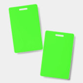 Badge Néon Vertical Vert – Personnalisable (Avant & arrière)