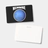 Badge Neptune Design - Science Planète Espace Extérieur (Avant & arrière)
