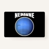 Badge Neptune Design - Science Planète Espace Extérieur (Devant)