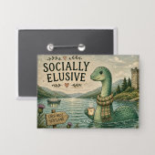 Badge Nessie Cryptide Confortable Élusive Socialement Lo (Recto/Verso)
