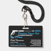 Badge Nettoyage de la pression automatique noire (Avant avec lanière)