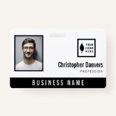 Badge Nettoyer Ajouter votre employé du bureau de logo (Devant)