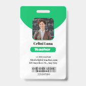 Badge Nettoyer les lignes et la classe : ID d'enseignant (Avant)