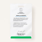 Badge Nettoyer les lignes et la classe : ID d'enseignant (Dos)