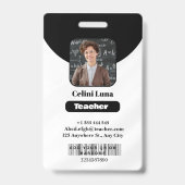Badge Nettoyer les lignes et la classe : ID d'enseignant (Face)