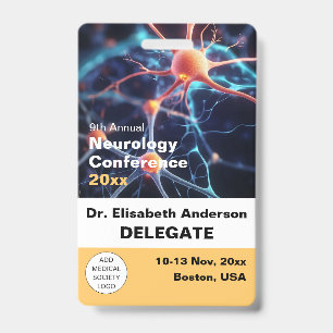 Badge Neurologie Neurochirurgie Conférence Médicale