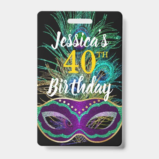 Badge New Orleans Mardi Gras Anniversaire Acheter Boire (Avant)