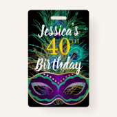 Badge New Orleans Mardi Gras Anniversaire Acheter Boire  (Devant)