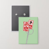 Badge No parking anarchy sign (Recto/Verso)