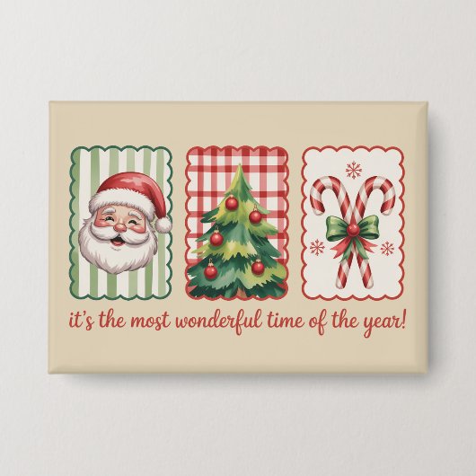 Badge Noël C'est la plus merveilleuse période de l'année (Recto)