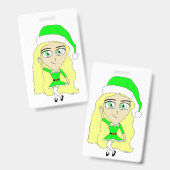 Badge Noël chibi (Avant & arrière)