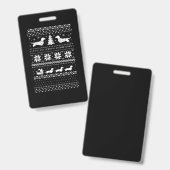 Badge Noël des Dachshunds (Avant & arrière)