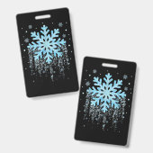 Badge Noël hivernal (Avant & arrière)