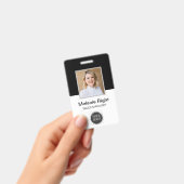 Badge noir et blanc (À main)