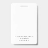 Badge noir et blanc (Dos)