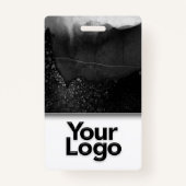 Badge Noir et blanc Professionnel AIIC Infirmière Nom ph (Dos)