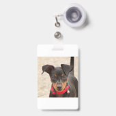 Badge noir et rouille miniature (Avant avec rétractable)
