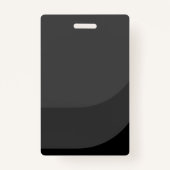 Badge Noir foncé moderne et minimal Passe de presse ID p (Dos)