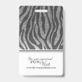 Badge Noir Professionnel Parties scintillant CNA Infirmi (Back)