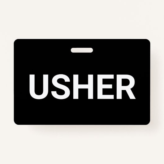 Badge Noir Usher (Dos)