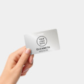 Badge Nom argenté du logo de l'entreprise (Manuel / portable)