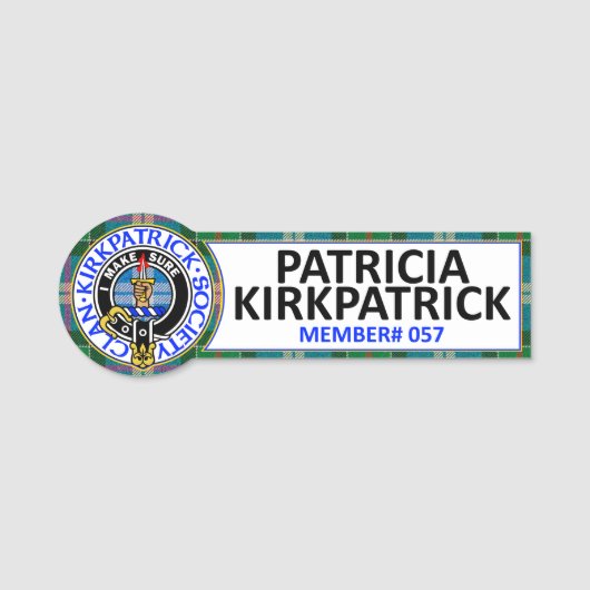 BADGE NOM CKS - #057 Patricia Kirkpatrick (Devant)