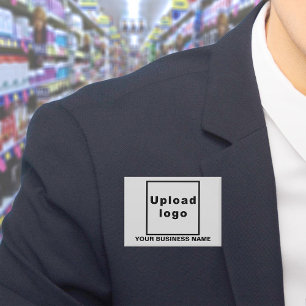 Badge Nom commercial et logo sur le bouton Rectangle bla