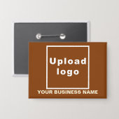 Badge Nom commercial et logo sur le bouton Rectangle Bro (Recto/Verso)